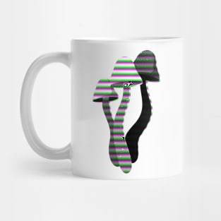 Toadstool Mushroom Trippy Glitch Mug